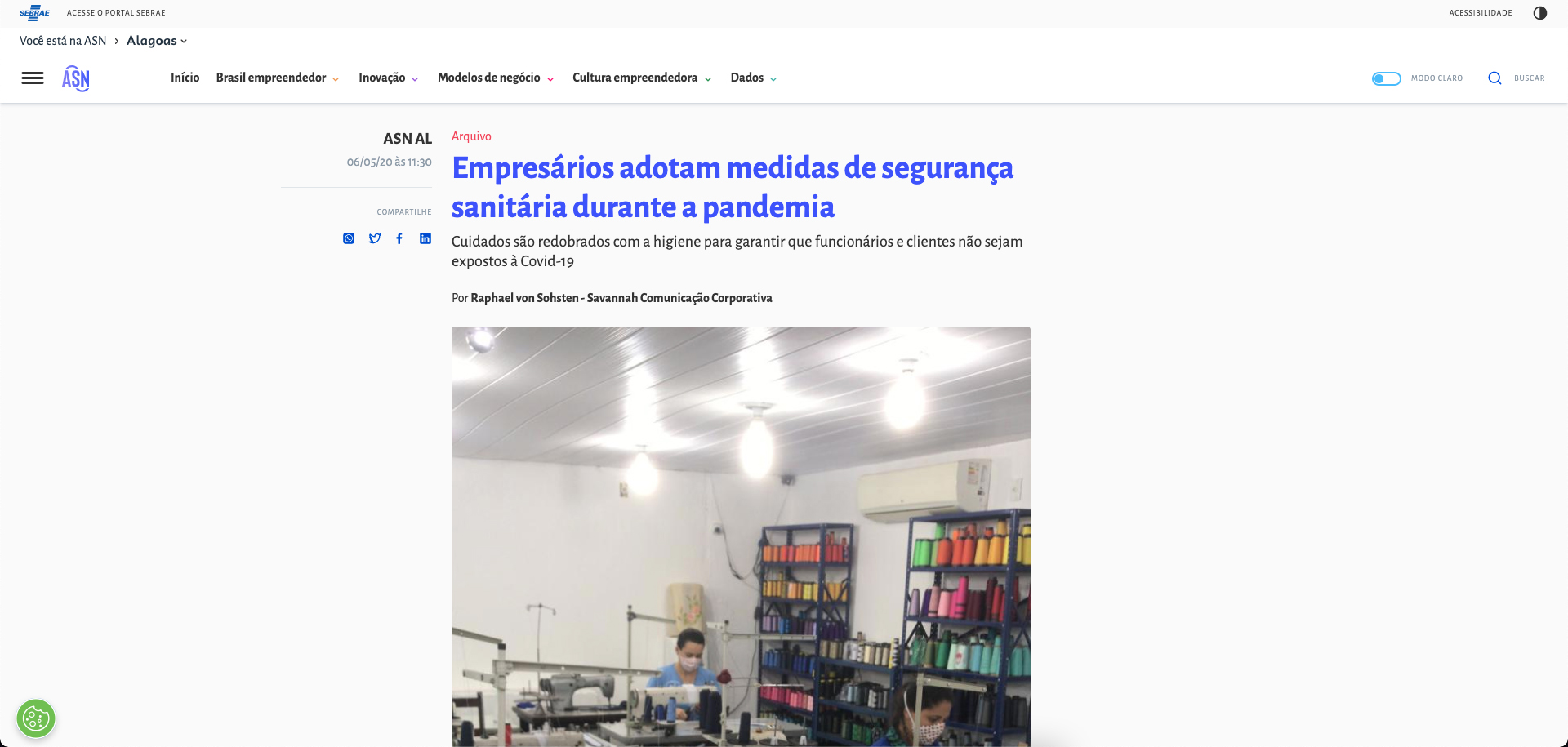 Reportagem para o Sebrae AL